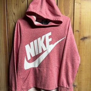 Pink Nike Hoodie Sweatshirt with White Logo Size XL